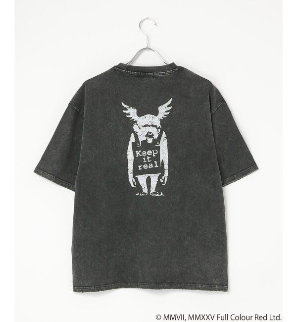 VENCE share style「Banksy バンクシー Keep it real スノーウォッシュTシャツ」|Tシャツ・カットソー|
