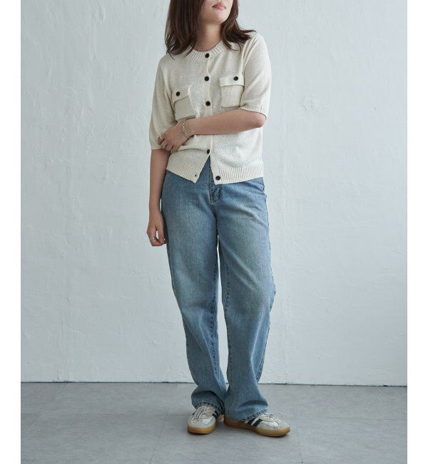 VENCE share style「テープヤーンポケット付きカーデ」|カーディガン|