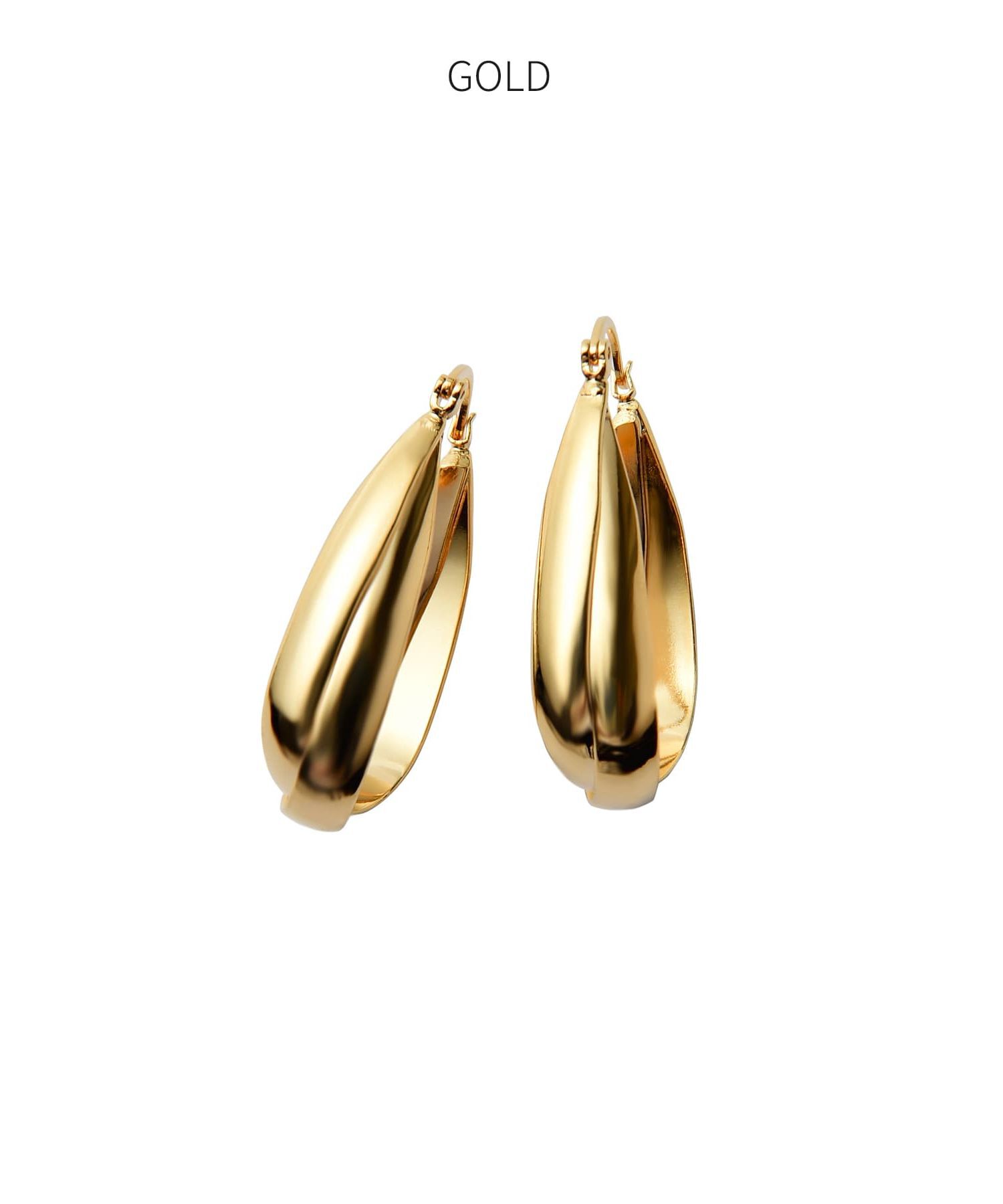 STYLE DELI「くりぬきドロップフープピアス」|ピアス|