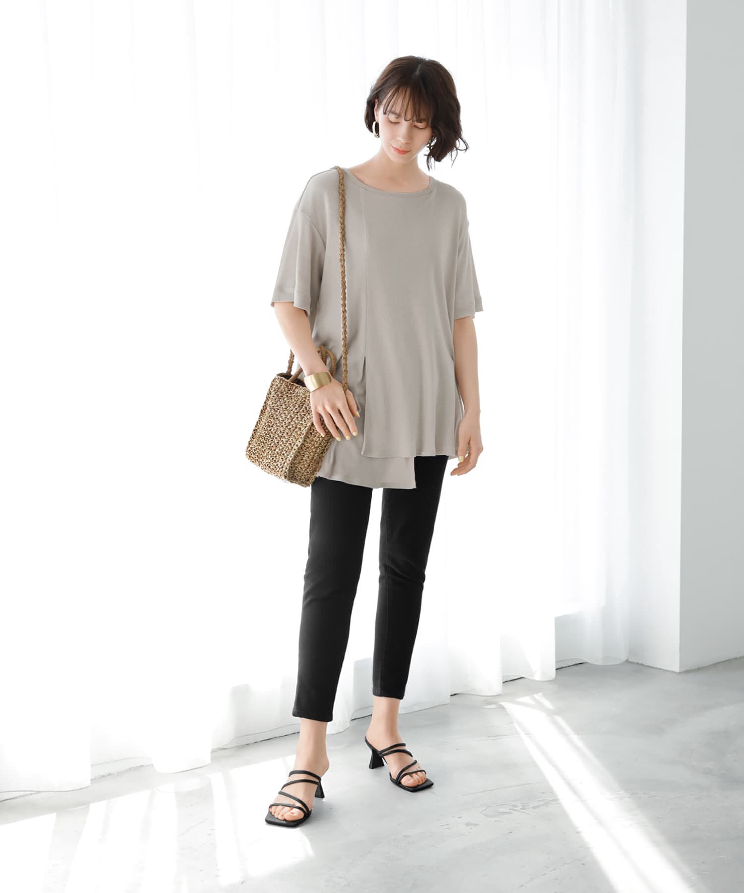 STYLE DELI「【Made in JAPAN】アシンメトリーカットトップス」|Tシャツ・カットソー|