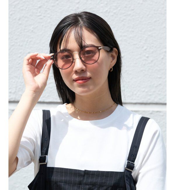  「SUNCUTGlasses/UV100%CUT サングラス レザー調 ラバーテンプル 紫外線対策 UV対策 UVカット ズレ落ち防止」|サングラス|