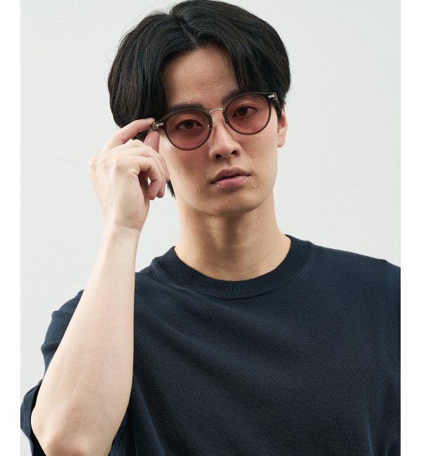  「SUNCUTGlasses/UV100%CUT サングラス レザー調 ラバーテンプル 紫外線対策 UV対策 UVカット ズレ落ち防止」|サングラス|