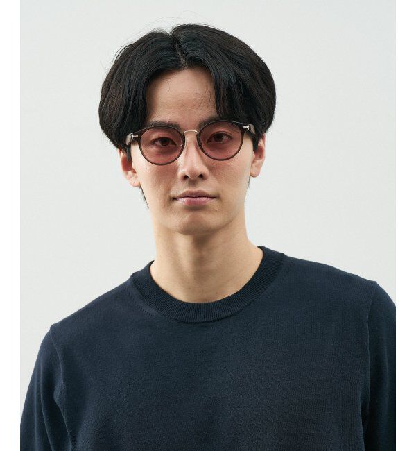  「SUNCUTGlasses/UV100%CUT サングラス レザー調 ラバーテンプル 紫外線対策 UV対策 UVカット ズレ落ち防止」|サングラス|