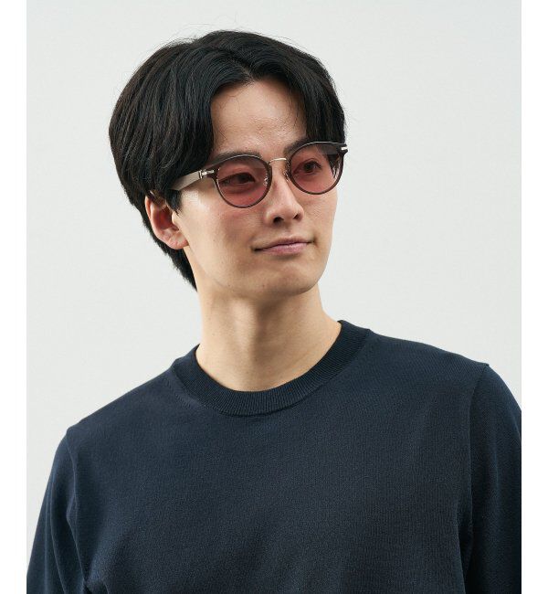  「SUNCUTGlasses/UV100%CUT サングラス レザー調 ラバーテンプル 紫外線対策 UV対策 UVカット ズレ落ち防止」|サングラス|