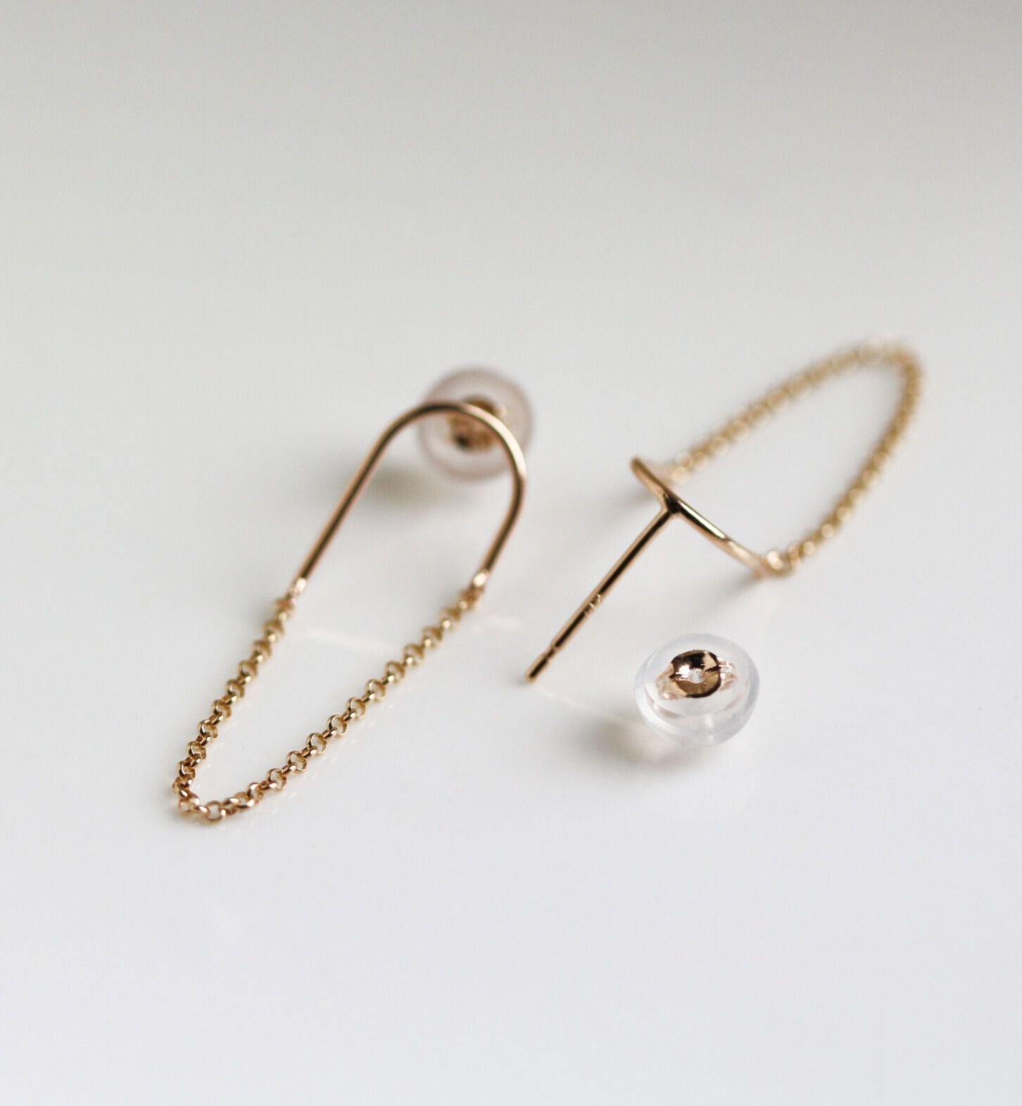  「ゴールド Uシェイプ ピアス | K10YG」|ピアス|