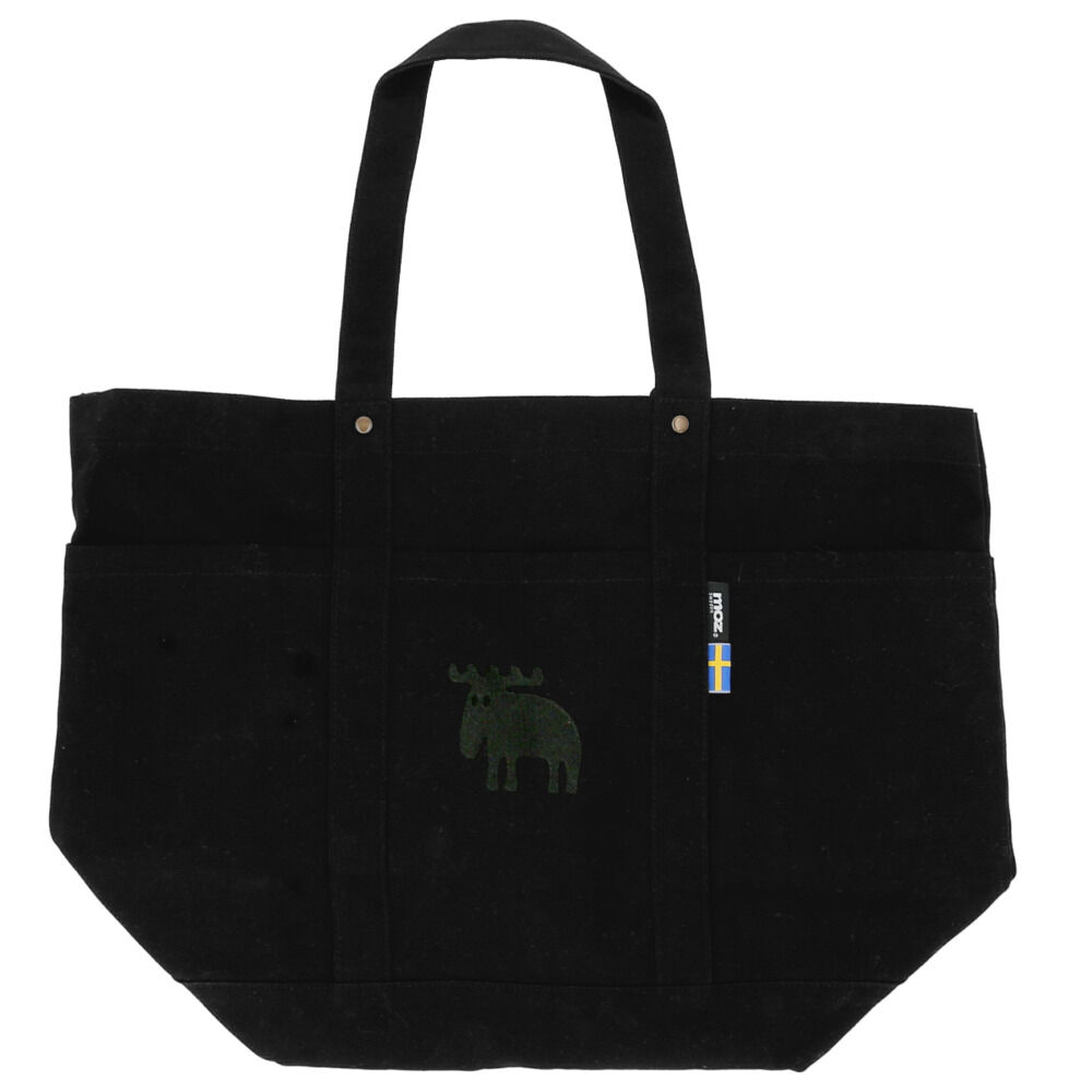 moz「moz トートバッグ 通販 帆布 black ブランド モズ おしゃれ ll サイズ 布」|トートバッグ|ブラック1