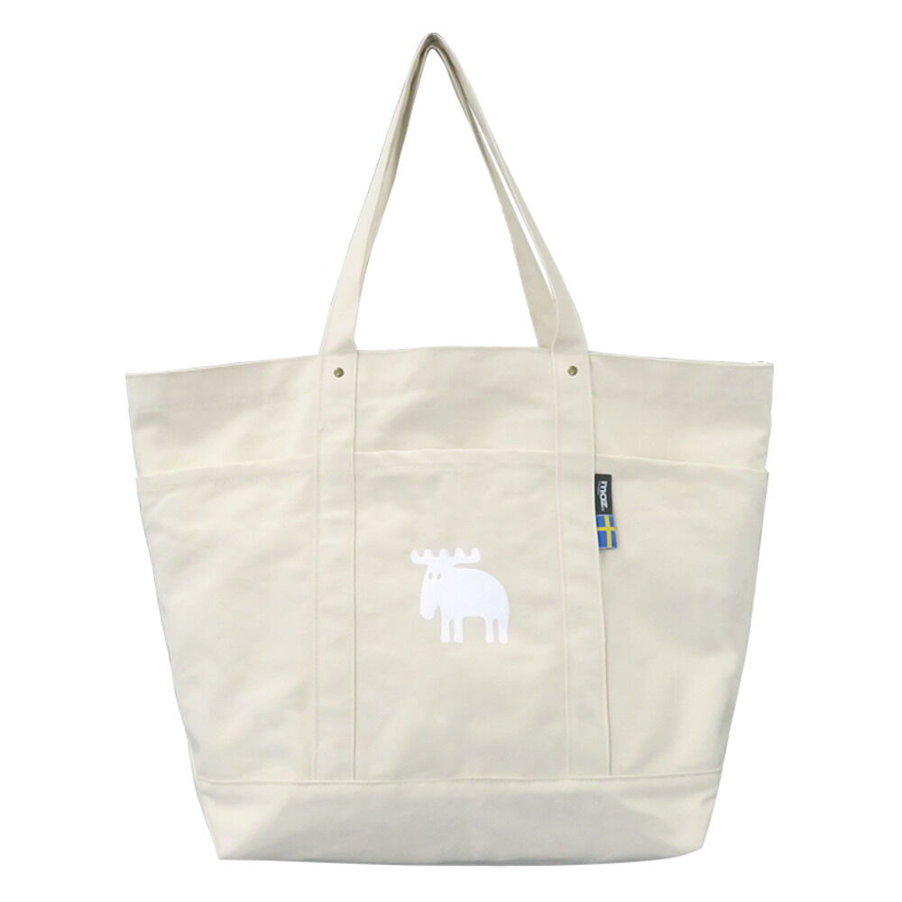 moz「moz トートバッグ 通販 帆布 black ブランド モズ おしゃれ ll サイズ 布」|トートバッグ|ベージュ1