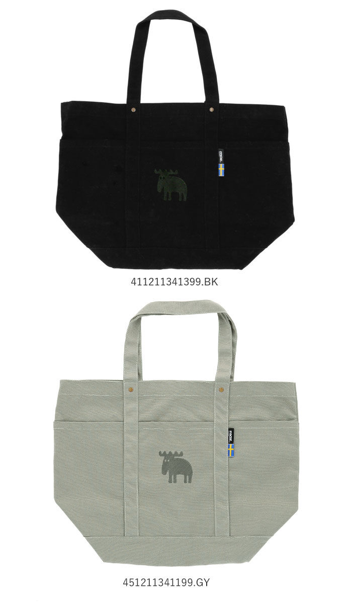 moz「moz トートバッグ 通販 帆布 black ブランド モズ おしゃれ ll サイズ 布」|トートバッグ|