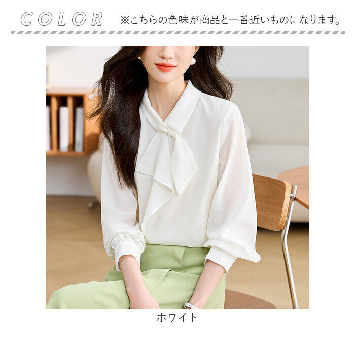 BACKYARD FAMILY「ブラウス リボンタイ レディース 通販 リボンタイブラウス シャツブラウス 長袖ブラウス」|シャツ・ブラウス|