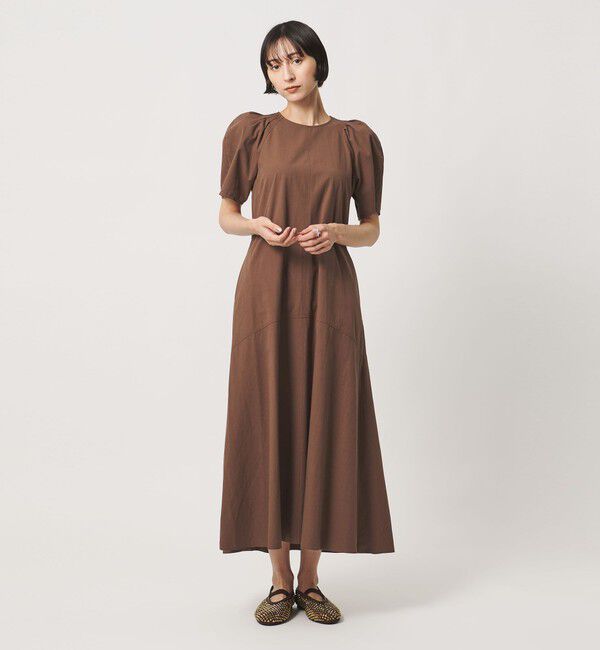 UNITED ARROWS「パフスリーブ フレアワンピース ‐ウォッシャブル‐」|ワンピース|
