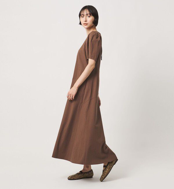 UNITED ARROWS「パフスリーブ フレアワンピース ‐ウォッシャブル‐」|ワンピース|