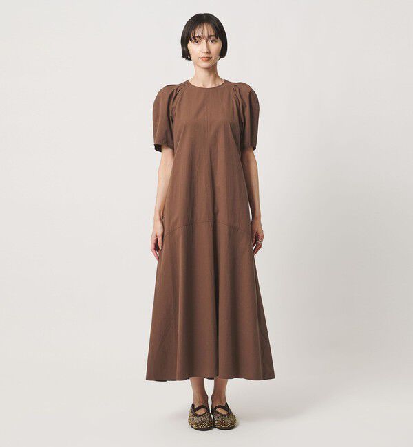 UNITED ARROWS「パフスリーブ フレアワンピース ‐ウォッシャブル‐」|ワンピース|
