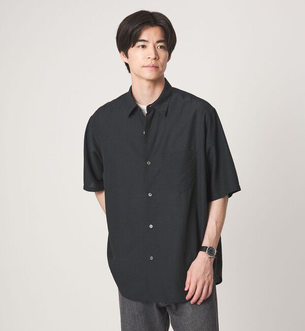 UNITED ARROWS green label relaxing「シアー ギンガムチェック ジャストルーズ 半袖 シャツ」|シャツ・ブラウス|