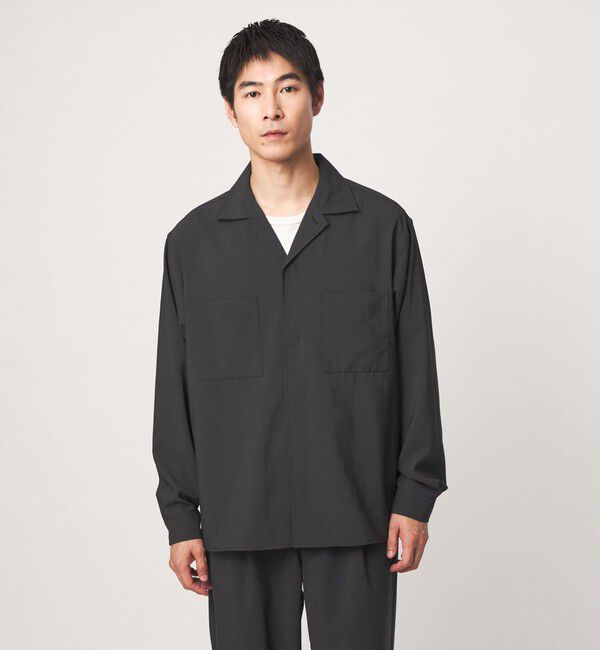 UNITED ARROWS green label relaxing「SHIELDRY フライフロント 長袖 オープンカラー シャツ -伸縮性・UVカット・遮熱-」|シャツ・ブラウス|