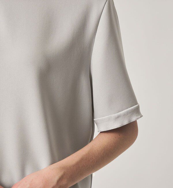 STEVEN ALAN「＜Steven Alan＞バックサテン ジョーゼット ショートスリーブ ブラウス」|シャツ・ブラウス|
