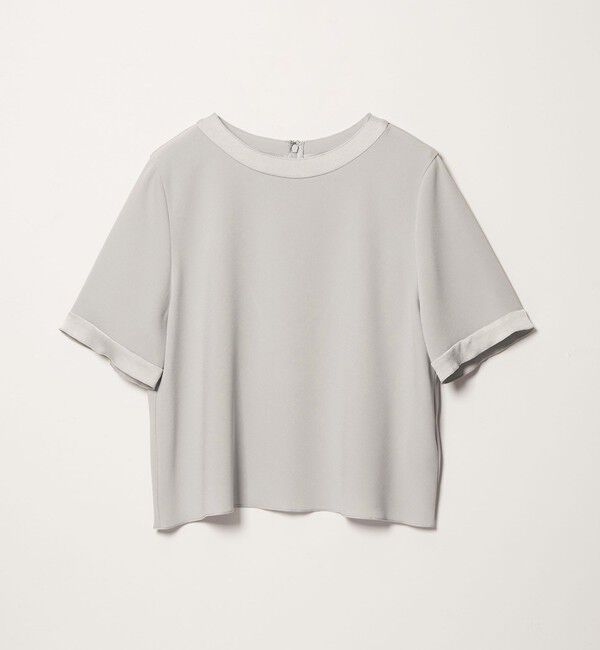 STEVEN ALAN「＜Steven Alan＞バックサテン ジョーゼット ショートスリーブ ブラウス」|シャツ・ブラウス|