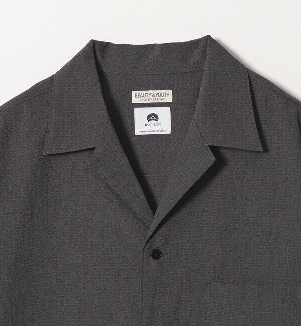 BEAUTY&YOUTH UNITED ARROWS「KOMATSU PACK トロピカル オープンカラー シャツ GRANDE型 ストレッチ 吸水速乾 UVカット セットアップ対応」|シャツ・ブラウス|