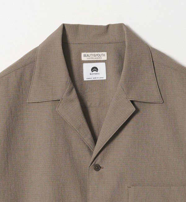 BEAUTY&YOUTH UNITED ARROWS「KOMATSU PACK トロピカル オープンカラー シャツ GRANDE型 ストレッチ 吸水速乾 UVカット セットアップ対応」|シャツ・ブラウス|