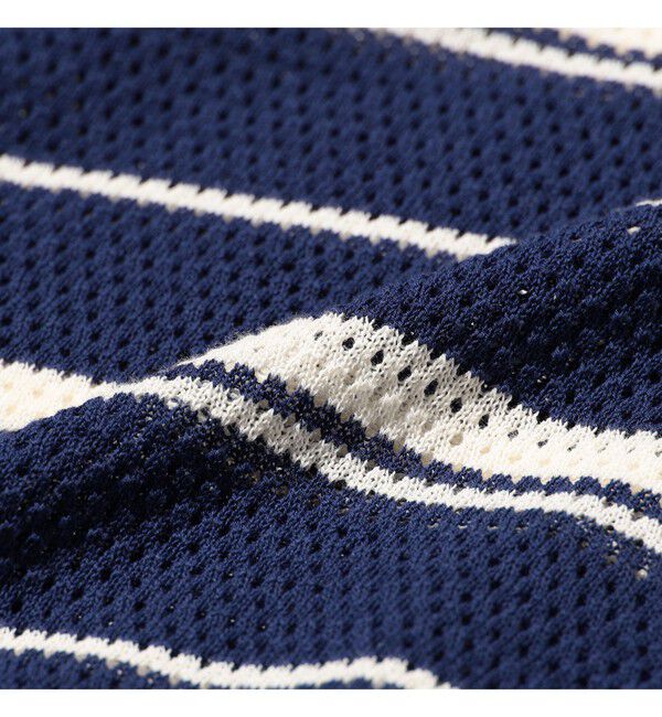 BEAMS PLUS「Mesh Polo Stripe」|ポロシャツ|