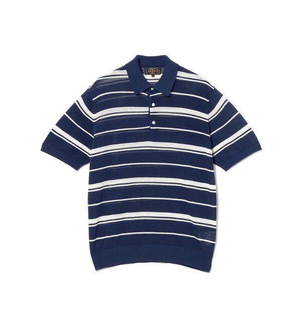BEAMS PLUS「Mesh Polo Stripe」|ポロシャツ|