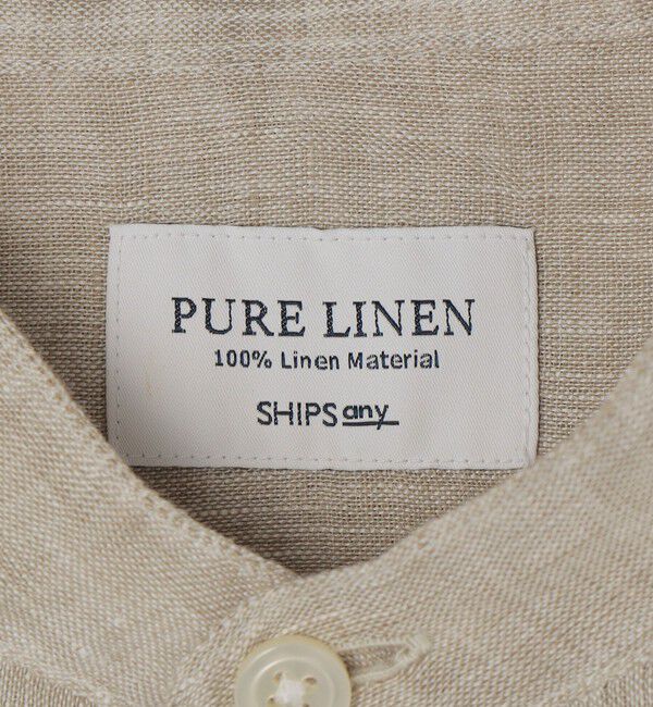 SHIPS any「SHIPS any:〈洗濯機可能〉ピュアリネン バンド スキッパー ハーフスリーブ プルオーバー シャツ 26SS◇」|シャツ・ブラウス|