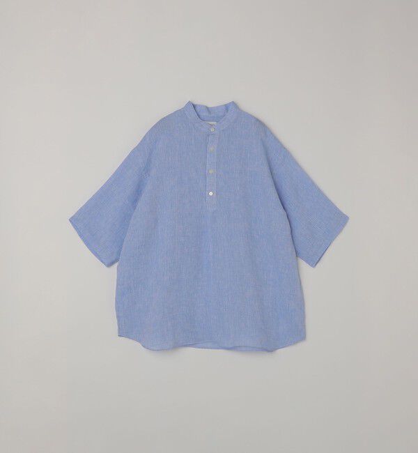 SHIPS any「SHIPS any:〈洗濯機可能〉ピュアリネン バンド スキッパー ハーフスリーブ プルオーバー シャツ 26SS◇」|シャツ・ブラウス|