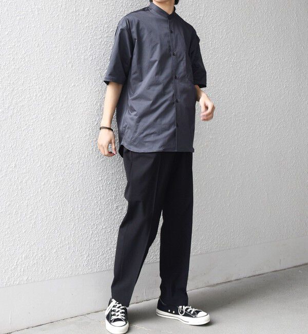 SHIPS any「SHIPS any:〈ストレッチ〉Primeflex(R) JAPAN MADE バンドカラー ポケット 半袖 シャツ◇」|シャツ・ブラウス|