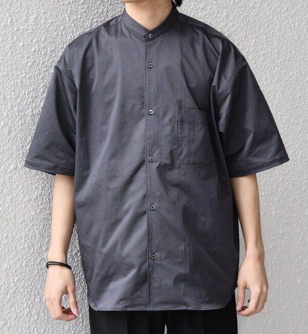 SHIPS any「SHIPS any:〈ストレッチ〉Primeflex(R) JAPAN MADE バンドカラー ポケット 半袖 シャツ◇」|シャツ・ブラウス|