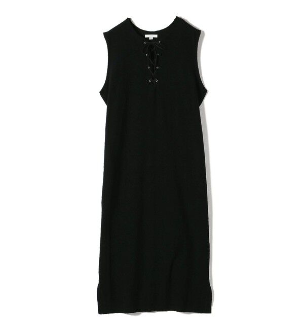 SHIPS for women「〈手洗い可能〉ランダム パイル レースアップ ワンピース」|ワンピース|