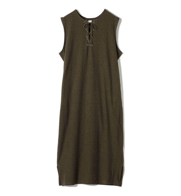 SHIPS for women「〈手洗い可能〉ランダム パイル レースアップ ワンピース」|ワンピース|