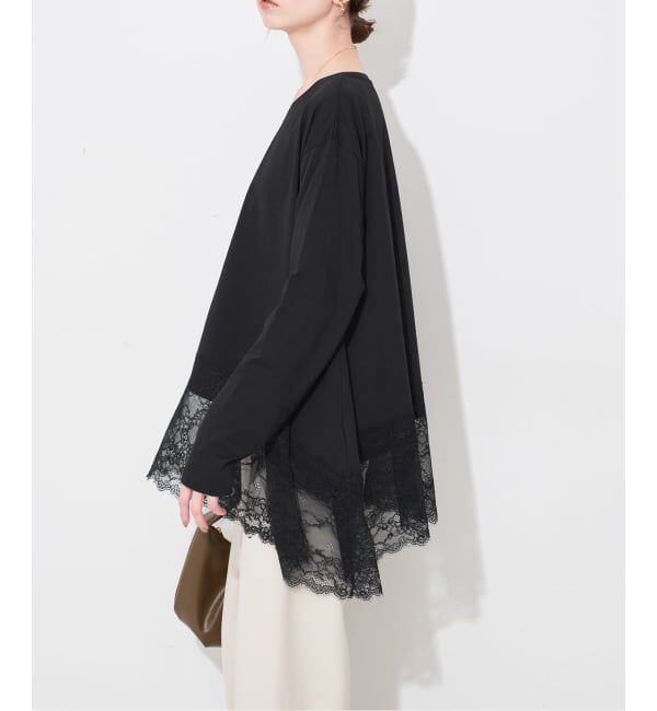 SLOBE IENA「《追加4》レースコンビカットソー」|Tシャツ・カットソー|