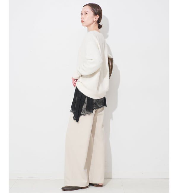 SLOBE IENA「《追加4》レースコンビカットソー」|Tシャツ・カットソー|