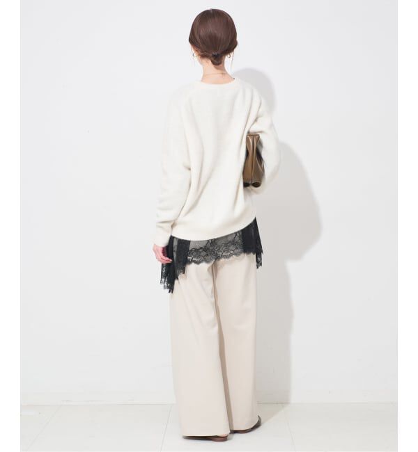SLOBE IENA「《追加4》レースコンビカットソー」|Tシャツ・カットソー|