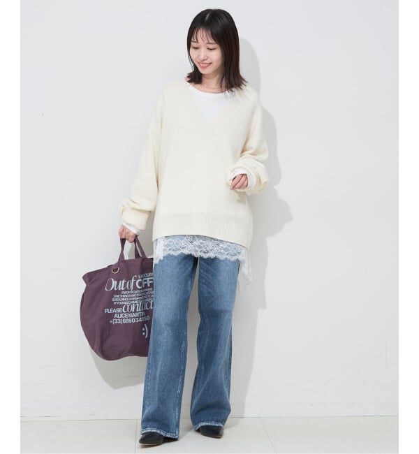 SLOBE IENA「《追加4》レースコンビカットソー」|Tシャツ・カットソー|