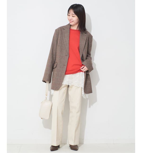 SLOBE IENA「《追加4》レースコンビカットソー」|Tシャツ・カットソー|