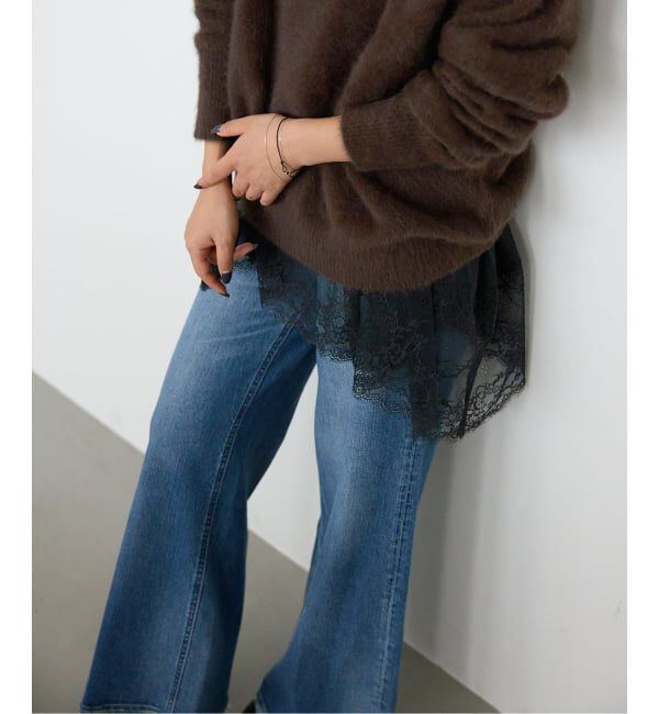 SLOBE IENA「《追加4》レースコンビカットソー」|Tシャツ・カットソー|
