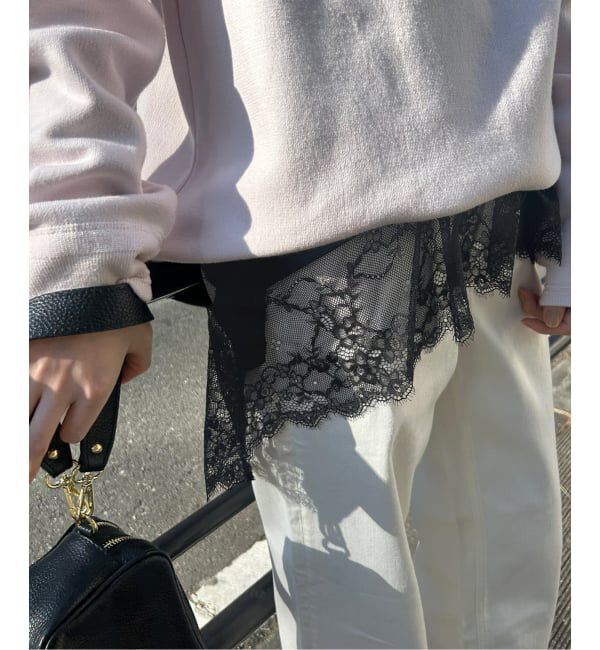 SLOBE IENA「《追加》レースコンビカットソー2」|Tシャツ・カットソー|