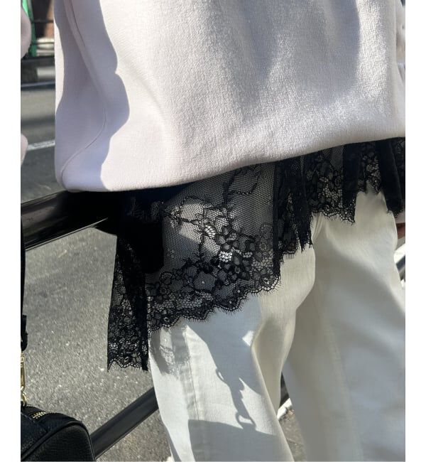 SLOBE IENA「《追加》レースコンビカットソー2」|Tシャツ・カットソー|