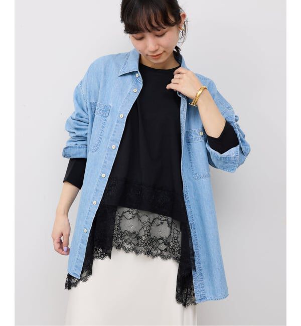 SLOBE IENA「《追加》レースコンビカットソー2」|Tシャツ・カットソー|