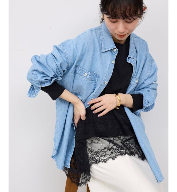 SLOBE IENA「《追加》レースコンビカットソー2」|Tシャツ・カットソー|