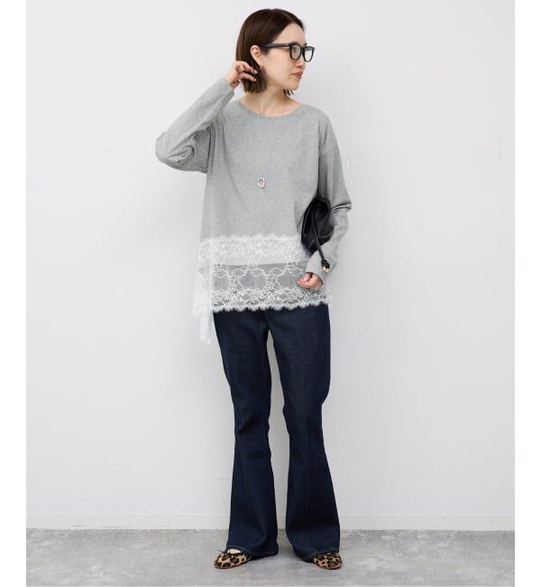 SLOBE IENA「《追加》レースコンビカットソー2」|Tシャツ・カットソー|