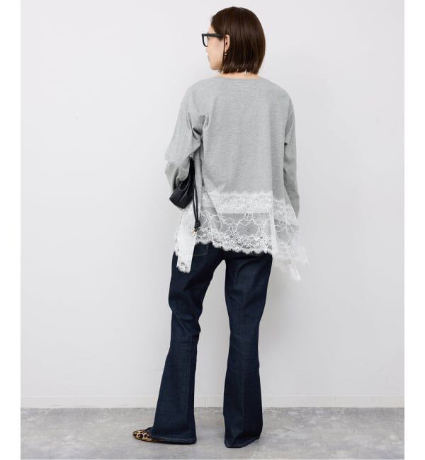 SLOBE IENA「《追加》レースコンビカットソー2」|Tシャツ・カットソー|