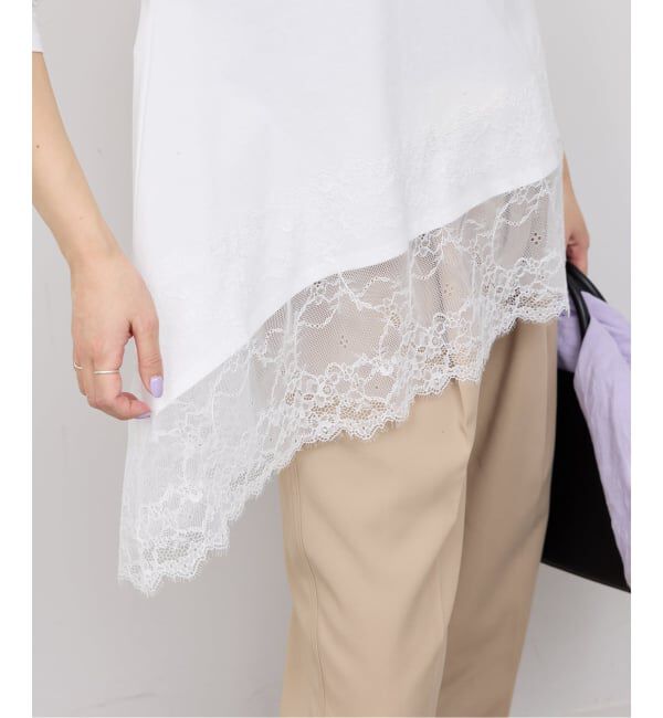 SLOBE IENA「《追加》レースコンビカットソー2」|Tシャツ・カットソー|