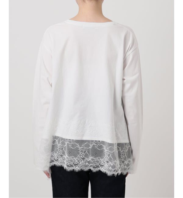 SLOBE IENA「《追加》レースコンビカットソー2」|Tシャツ・カットソー|