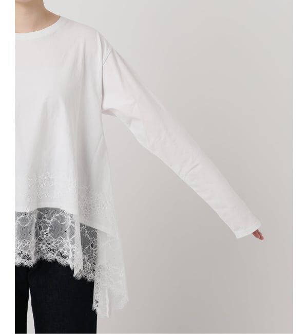 SLOBE IENA「《追加》レースコンビカットソー2」|Tシャツ・カットソー|