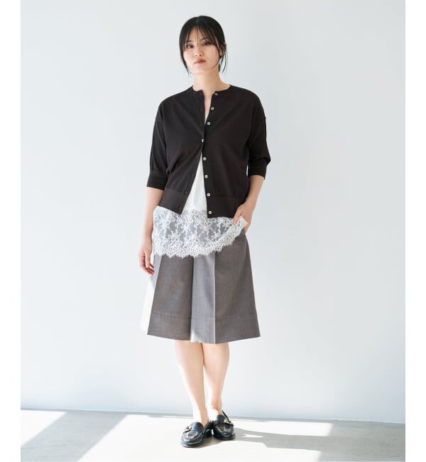 IENA「《新色あり/追加5》LEVITAクルーカーディガン」|カーディガン|