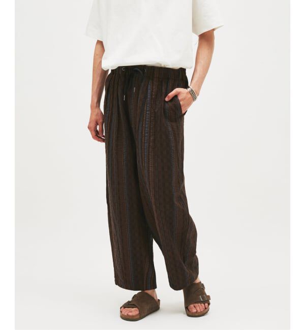 JOURNAL STANDARD「ストライプ ジャガード ワイド パンツ」|その他|