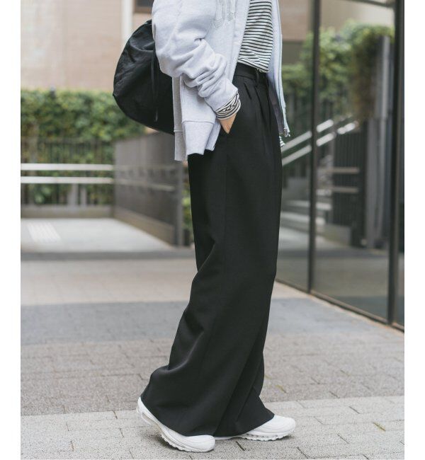 Spick and Span「≪追加≫ダブルクロスツータックパンツ」|スラックス|