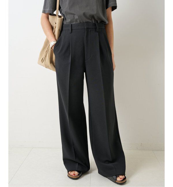 Spick and Span「≪追加≫ダブルクロスツータックパンツ」|スラックス|