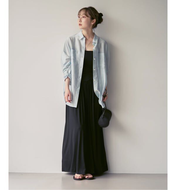 NOBLE「【洗える】シャドーストライプエアリーシャツ」|シャツ・ブラウス|